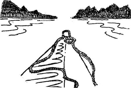 illustration of kayak on the water